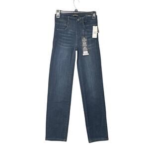 Liverpool Women's Gia Glider Pull-on Mid-Rise‎ Slim Az 0 Dark Wash